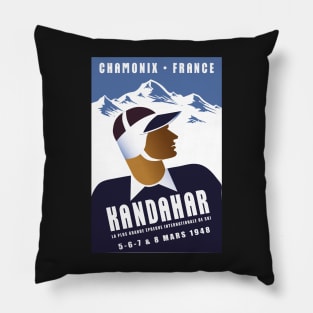 Chamonix, France, Ski Poster Pillow