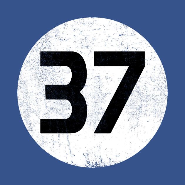 Number 37 Tee - Black - 37 - T-Shirt | TeePublic