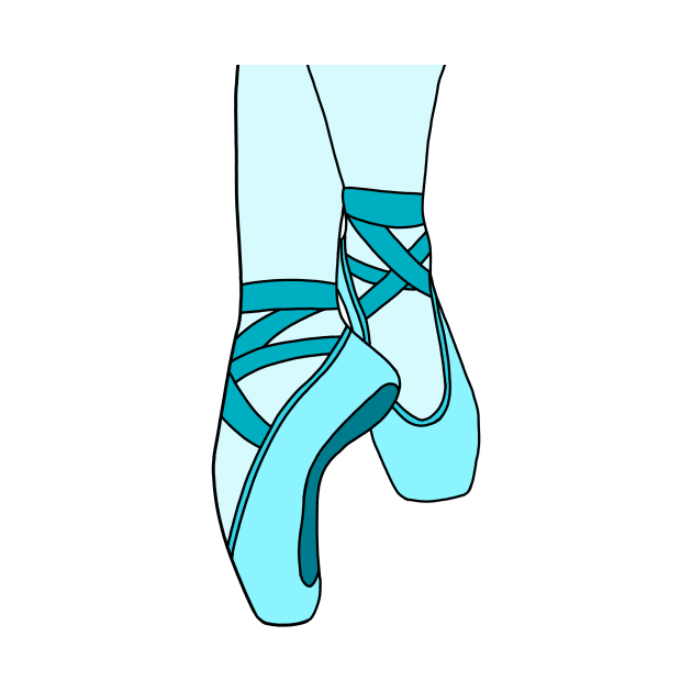 Light blue pointe shoes by CalliesArt