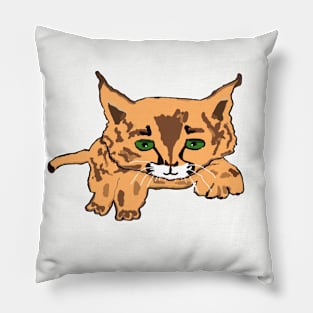 happy lynx Pillow