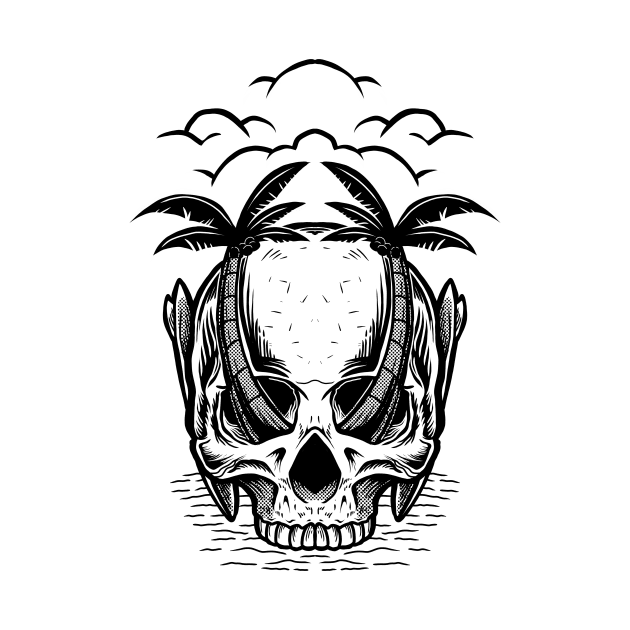 Skull beach by Luckyart11