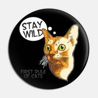 Stay Wild Cat Pin