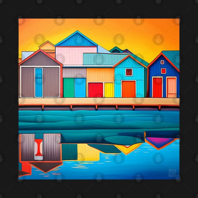 Boat Sheds Painting by ArtShare