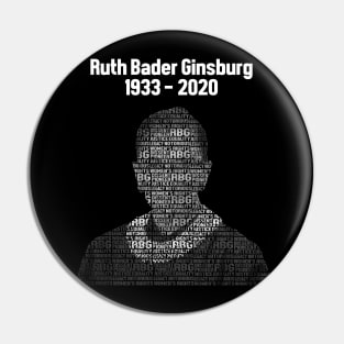 RBG RIP 2020 Ruth Word Design Pin