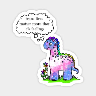 The Dinosaur Knows That Trans Lives Matter Magnet