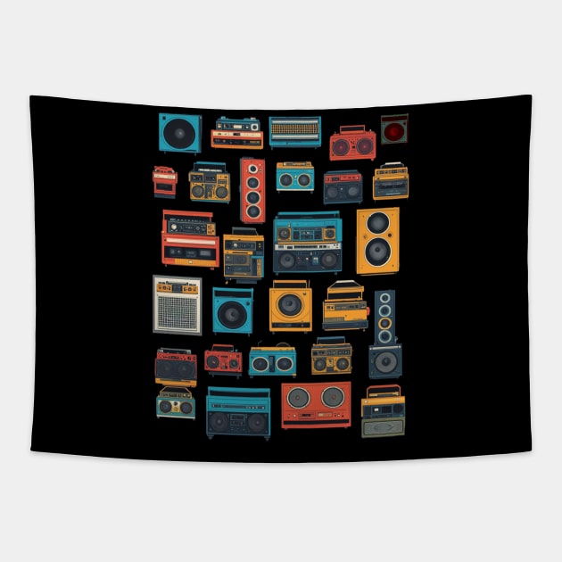 Speakers and boom boxes music lover Tapestry by Edgi