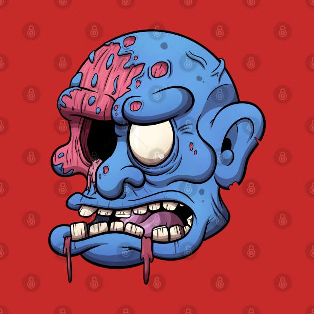 Shot Zombie Head by TheMaskedTooner