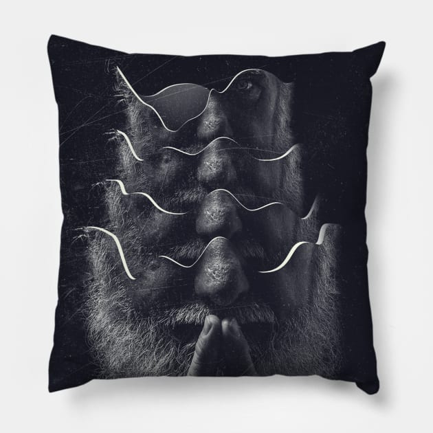 Illusion - old man Pillow by NJORDUR