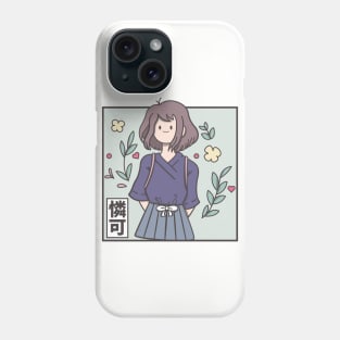 girl with flowers Phone Case