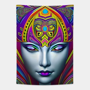 Catgirl DMTfied (17) - Trippy Psychedelic Art Tapestry