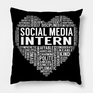 Social Media Intern Heart Pillow