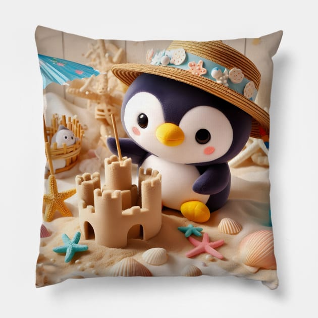 Discover Adorable Baby Cartoon Designs for Your Little Ones - Cute, Tender, and Playful Infant Illustrations! Pillow by insaneLEDP