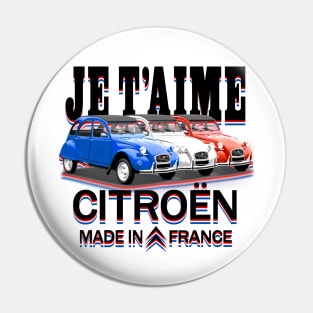 Je T'aime Citroën 2cv Pin