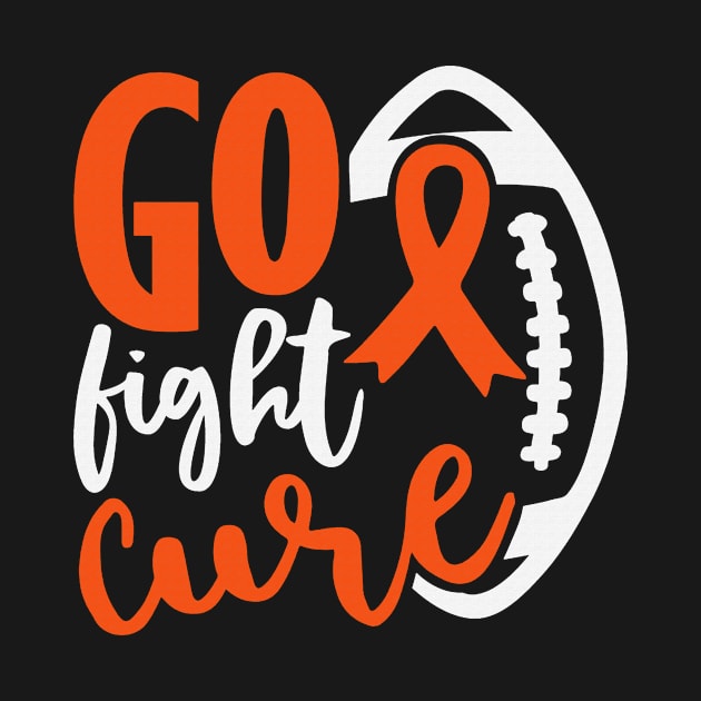 Football Tackle Go Fight Cure Hunger Awareness Orange Ribbon Warrior Support by celsaclaudio506
