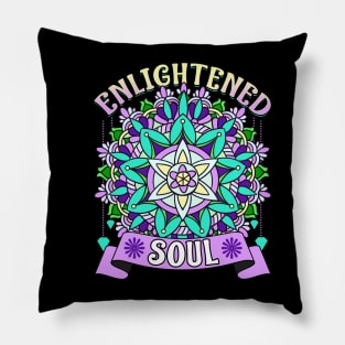 Enlightened Soul Spirit Spirituality Mandala Zen Design Pillow