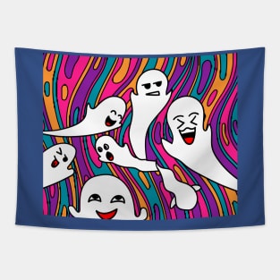 Funny Little Ghosts Halloween Tapestry