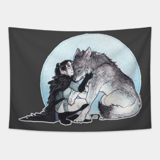 Her Champion and his companion Tapestry