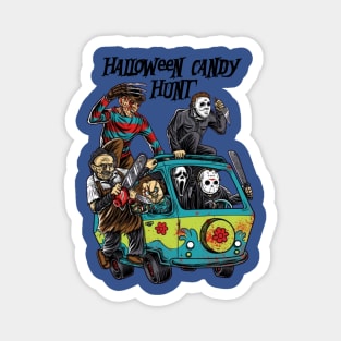 hallowen candy hunt Magnet