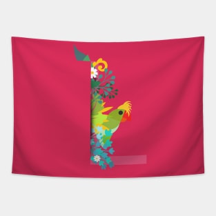 Tropical alphabet L Tapestry