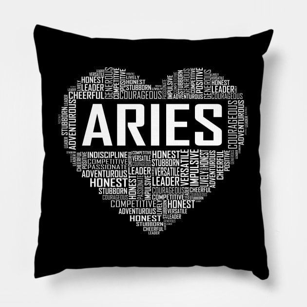 Aries Heart Pillow by LetsBeginDesigns