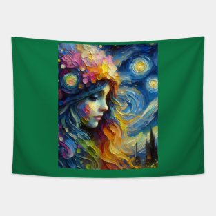 Fairy in Starry night Tapestry