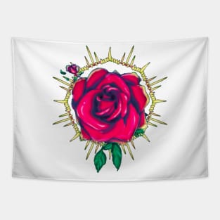 Red Rose Variation Tapestry