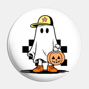 Ghost and pumpkin Pin