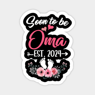 Soon To Be Oma Est 2024 Mothers Day First Time Oma Magnet
