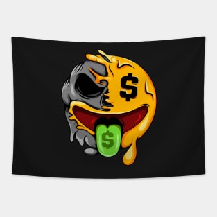 Money Zombie Emoji Tapestry