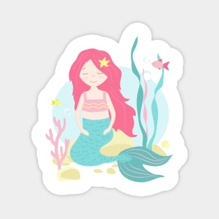 Cute Mermaid Under the Sea Magnet