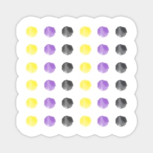 Watercolor Dots - nonbinary pride Magnet