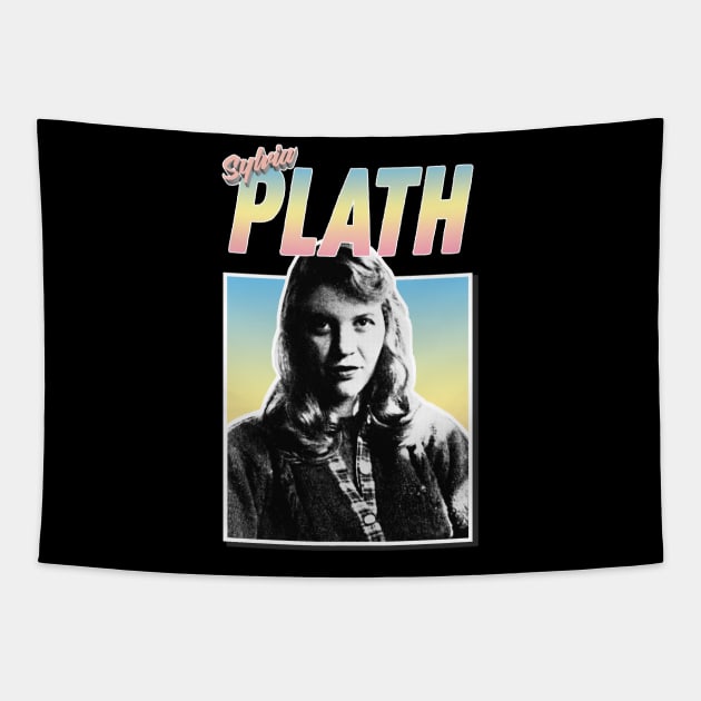 Sylvia Plath Poet Graphic Design Hipster Statement Tee Tapestry by DankFutura