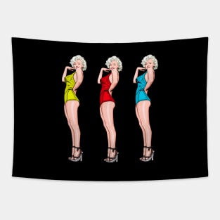 Marilyn pop swimsuits Tapestry