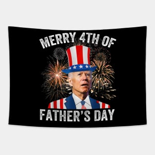 Funny Biden, Confused Joe Biden, Merry 4th of Gift Shirt Tapestry