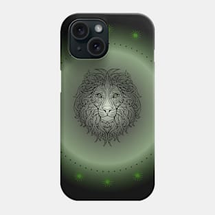 Lion's Resilience, Spirit Animal. Totem, Meditative. Phone Case