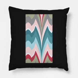 Bargello curved flame stitch blue pink Pillow