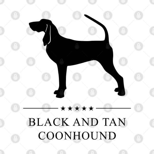 Black and Tan Coonhound Black Silhouette by millersye