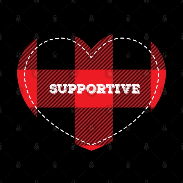 Buffalo Plaid Lumberjack Supportive Love Heart by anonopinion