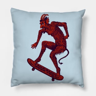 SATAN RIDES WITH US by Lobo Tomy skateboards Pillow