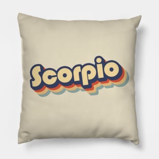 Scorpio Retro '70s Pillow