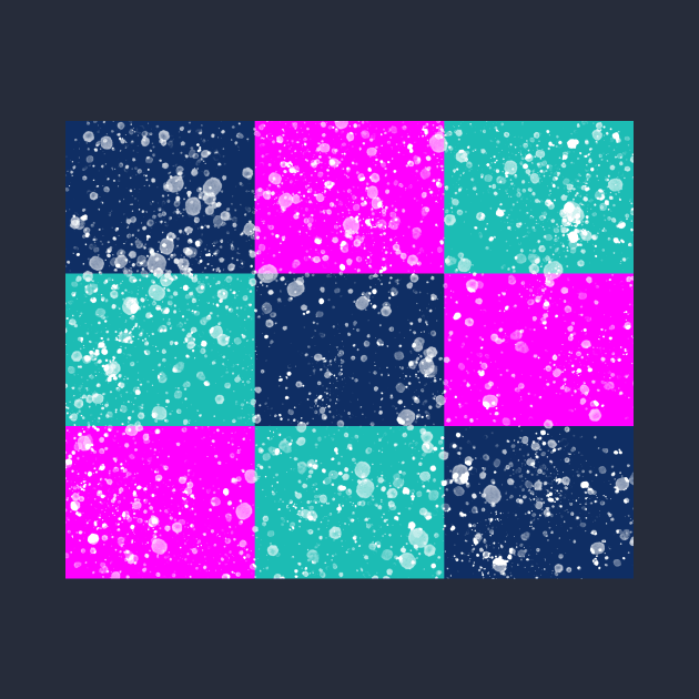 Vibrant squares with splash by PandLCreations