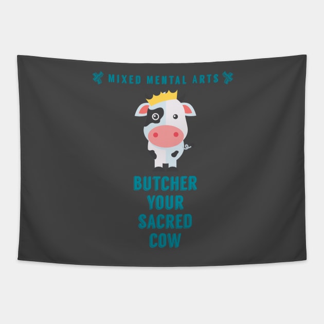 Butcher your sacred cow Tapestry by NicolePageLee