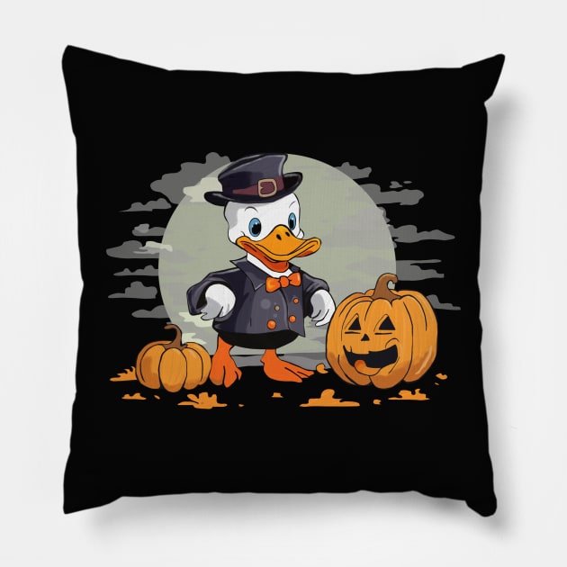 halloween duck lover Pillow by happy.andiar