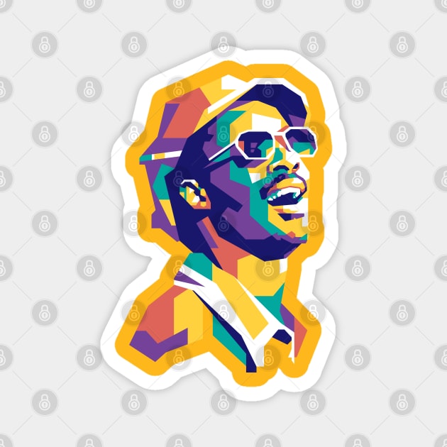 Stevie Wonder WPAP Limit Color Magnet by masnono