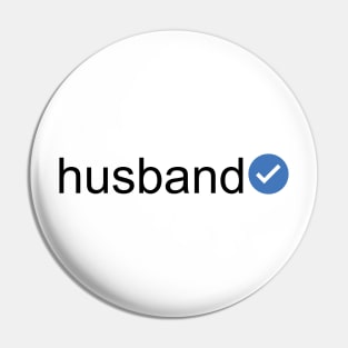 Verified Husband (Black Text) Pin