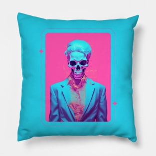 Vaporwave Grisly Glamour Pillow