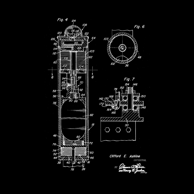 Impact Responsive Distress Signal Device Vintage Patent Hand Drawing by TheYoungDesigns