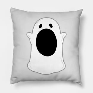 Screaming Huge Mouth Ghost Pillow