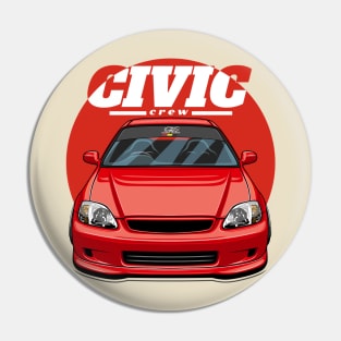 Civic Crew (red) Pin