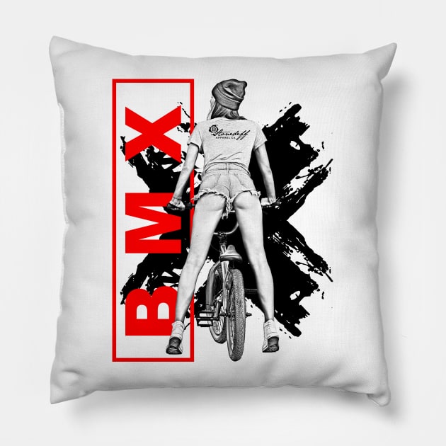 Life Behind Bars BMX Bicycle Pillow by StoneDeff